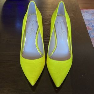 Jessica Simpson Yellow Pointed Toe Heel